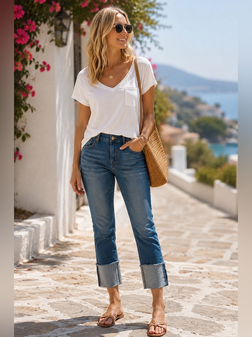 1822 Denim “Taylor” Straight Leg Jeans | Size 10 | Mid-Rise Cuffed Ankle
